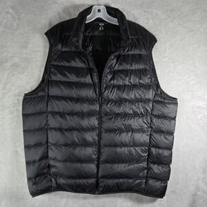 Uniqlo Ultra Light Down Puffer Vest Mens Size XXL 2XL Black Water Repellent